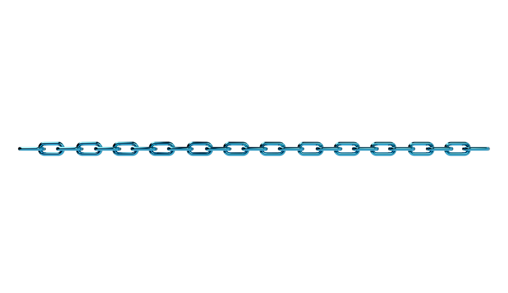eslabones de cadena de metal representación 3d sobre fondo transparente png