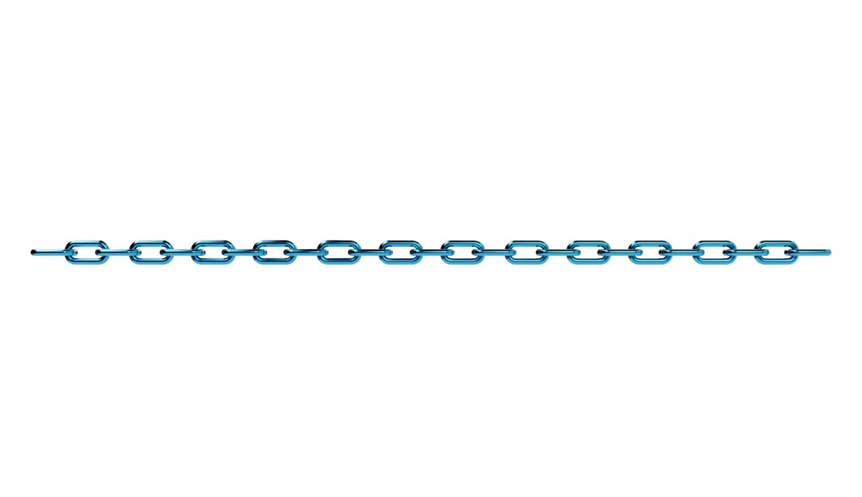 Metal chain links 3d rendering on Transparent background PNG