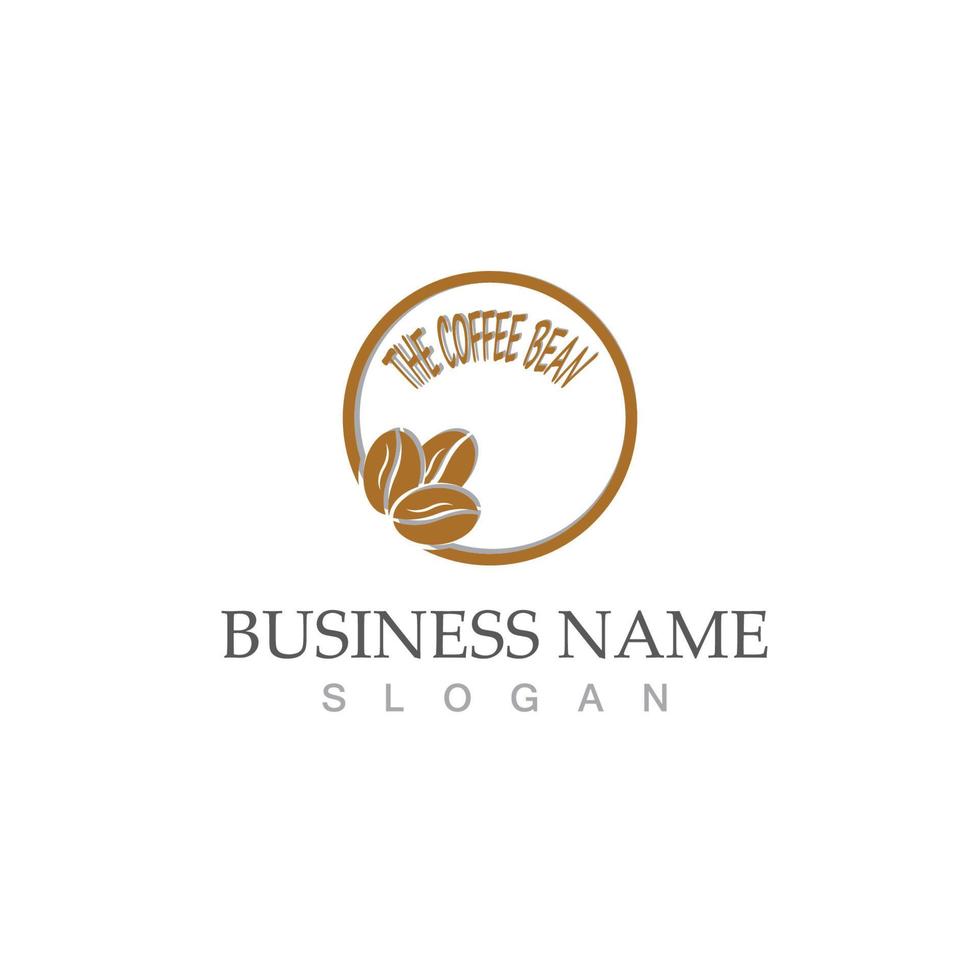 Coffee bean icon vector