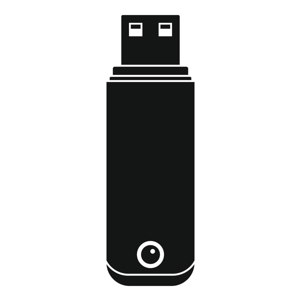 Digital flash drive icon, simple style vector
