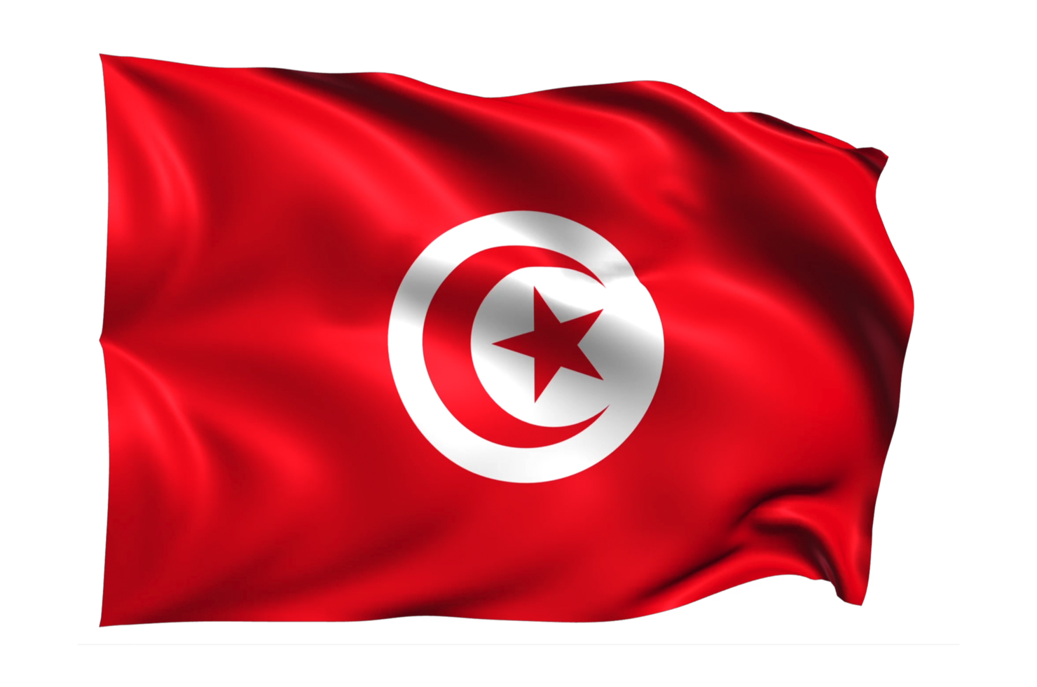 Tunisia Territory waving flag PNG