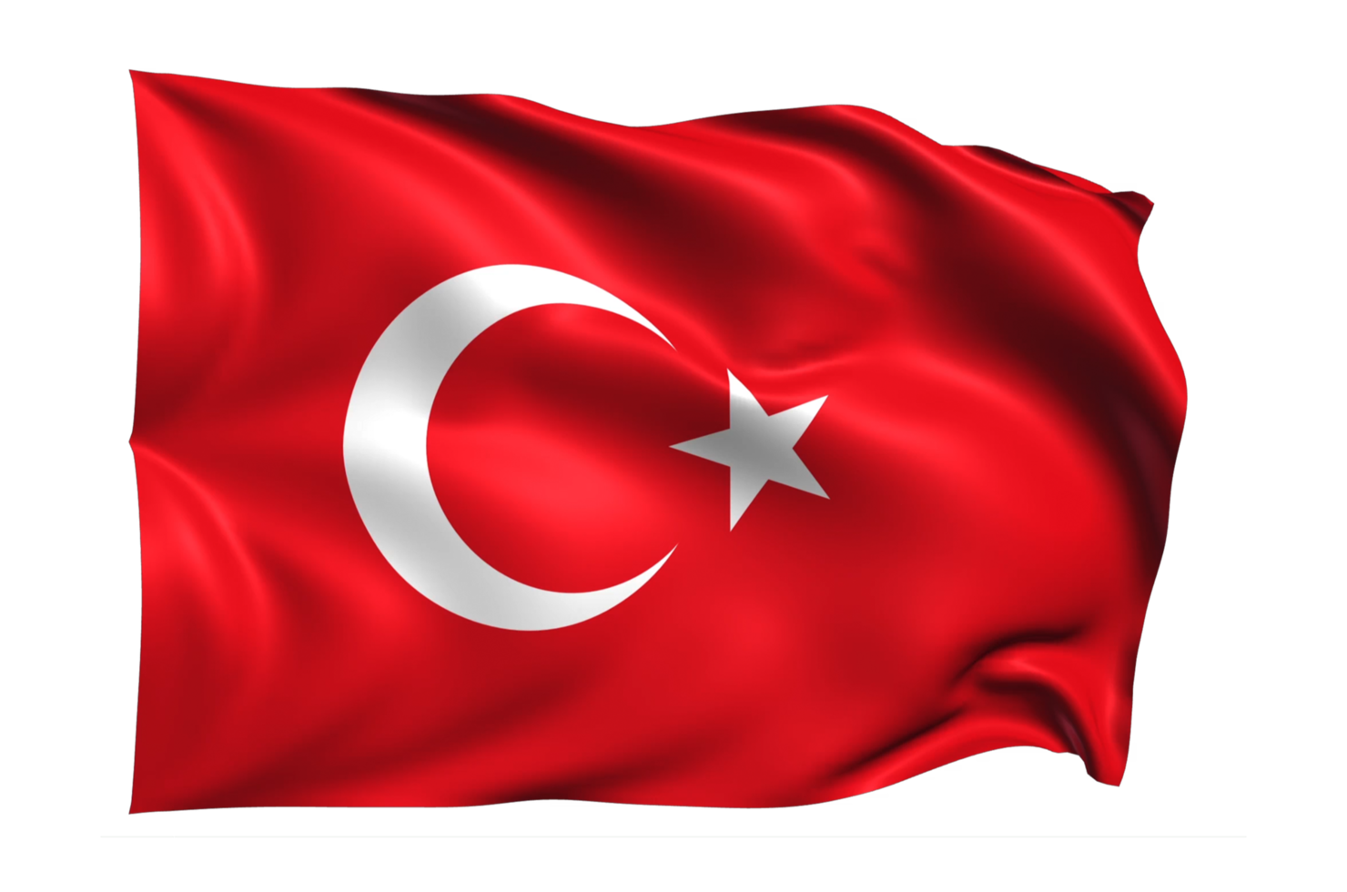 Turkey Territory waving flag PNG
