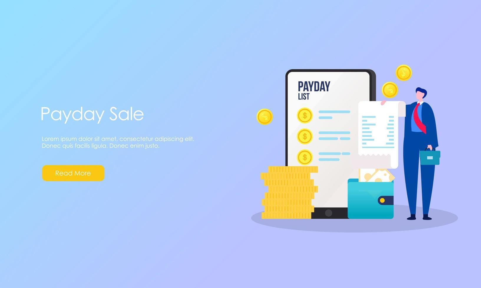 Payment day sale illustration concept vector