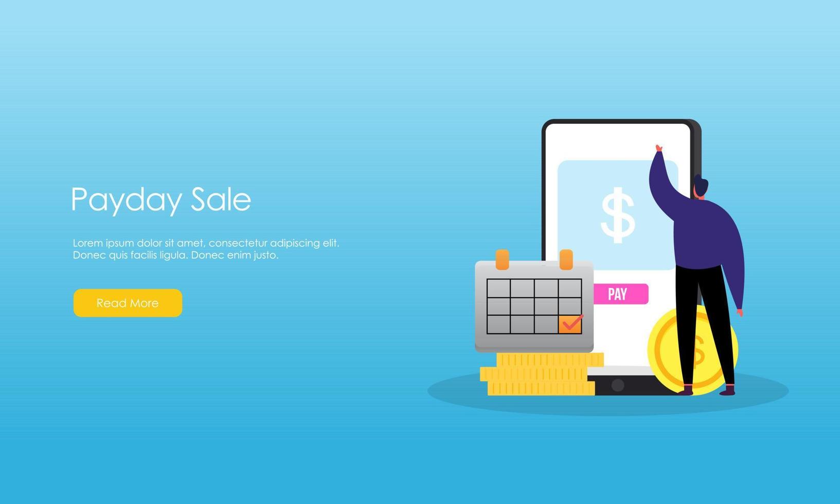 Payment day sale illustration concept vector
