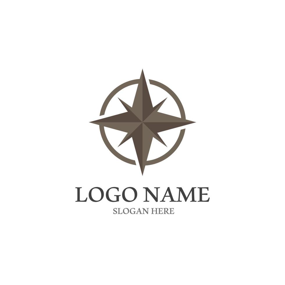 Compass logo template vector icon