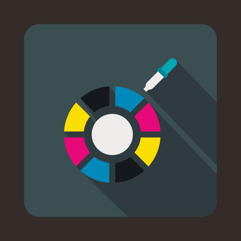 Color picker icon, flat style vector