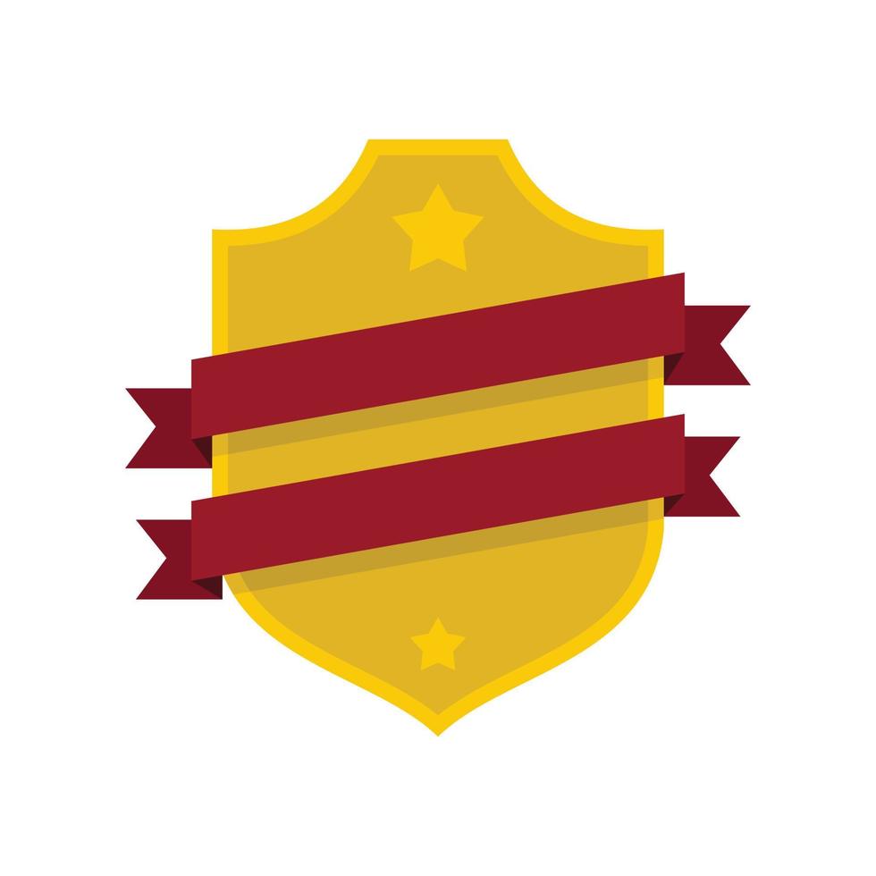 Badge business icon, flat style vector