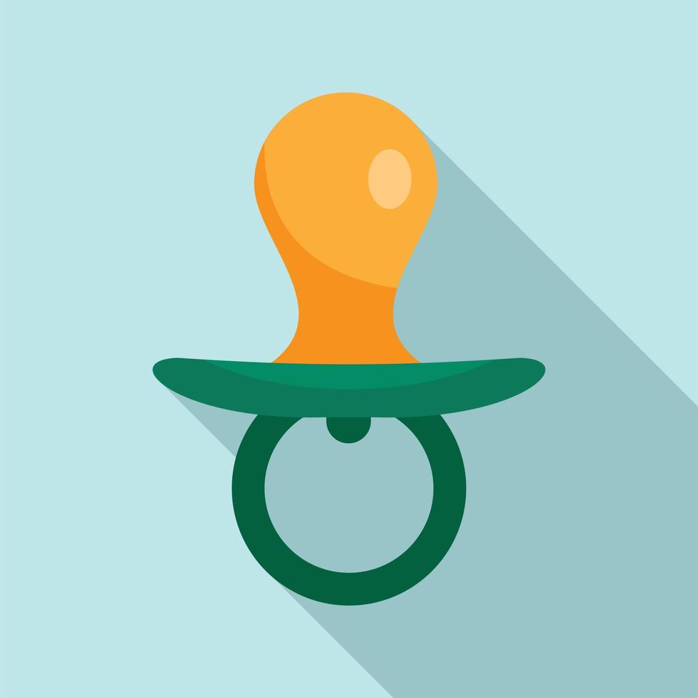 Silicone nipple icon, flat style vector