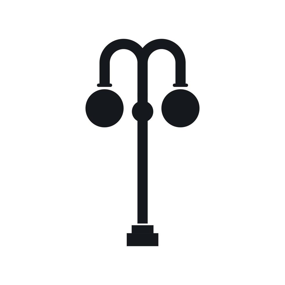 Street lamp icon, simple style vector
