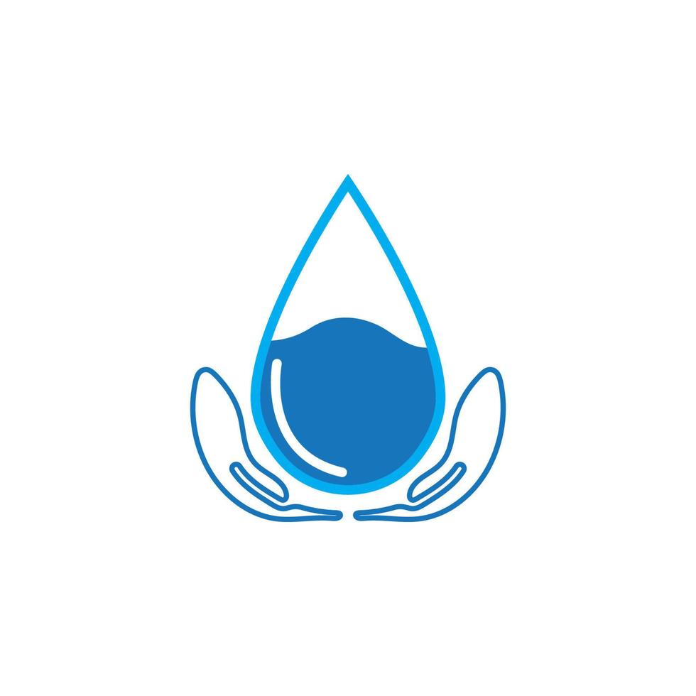 Water drop logo template vector