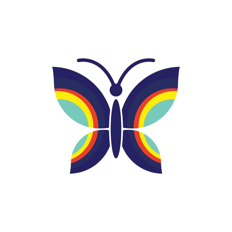 diseño de icono de mariposa de belleza vector