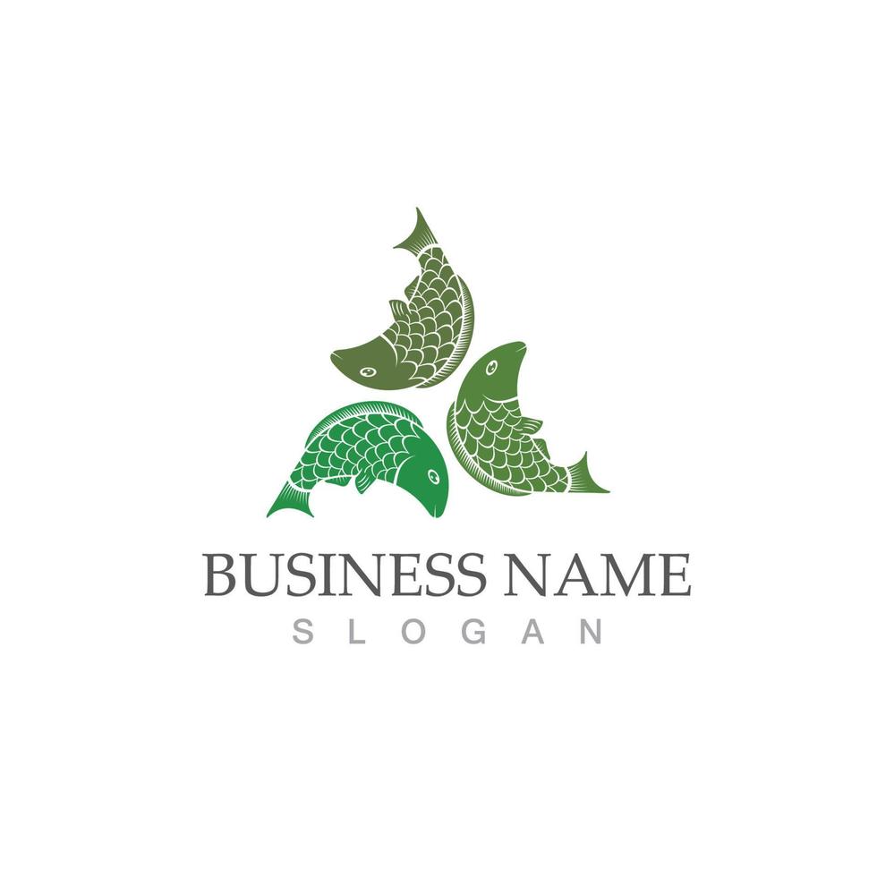 Fish logo template creative vector