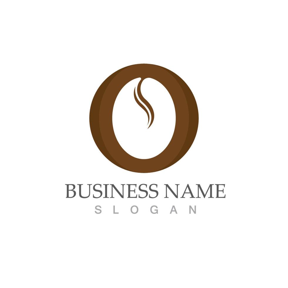 Coffee bean icon vector