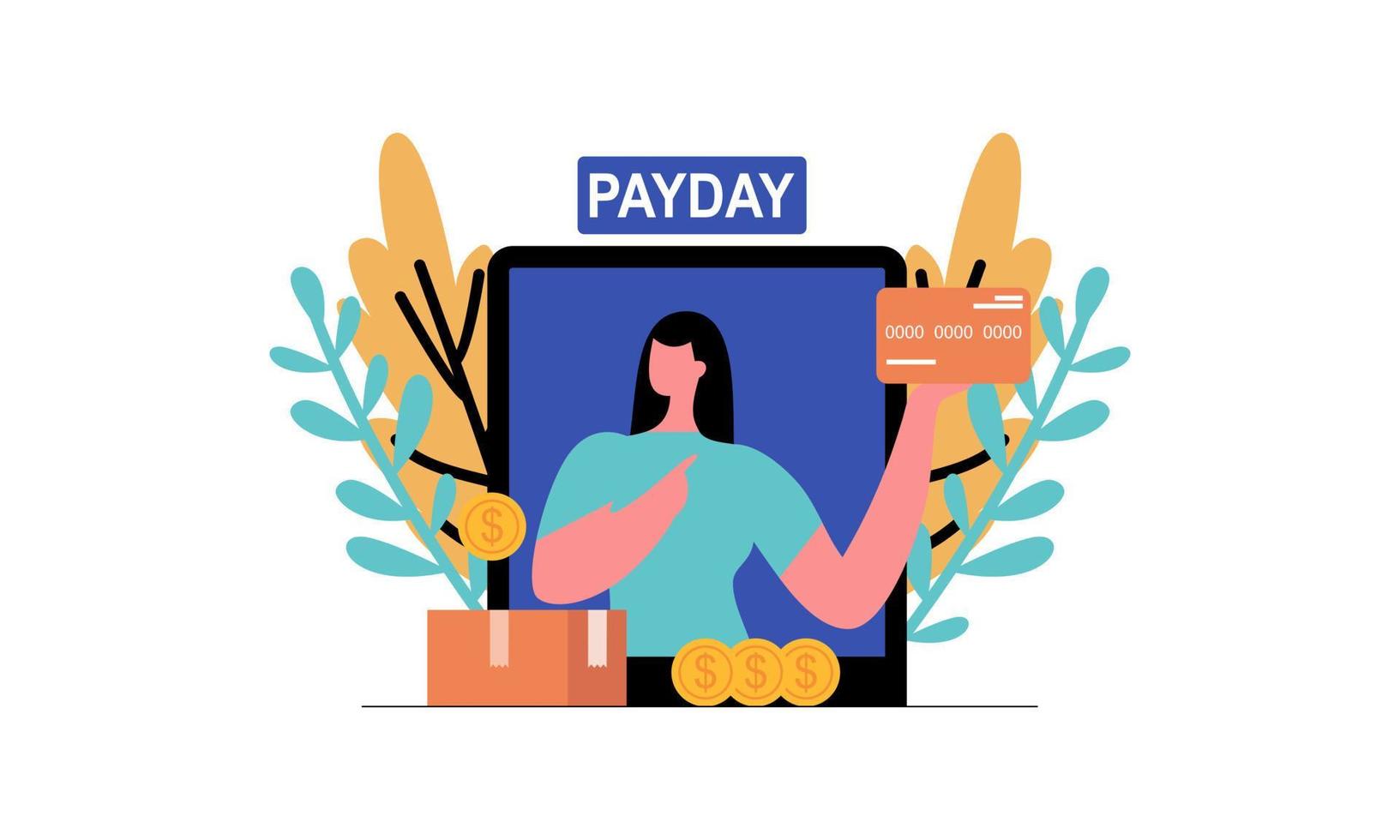 Payment day sale illustration concept vector