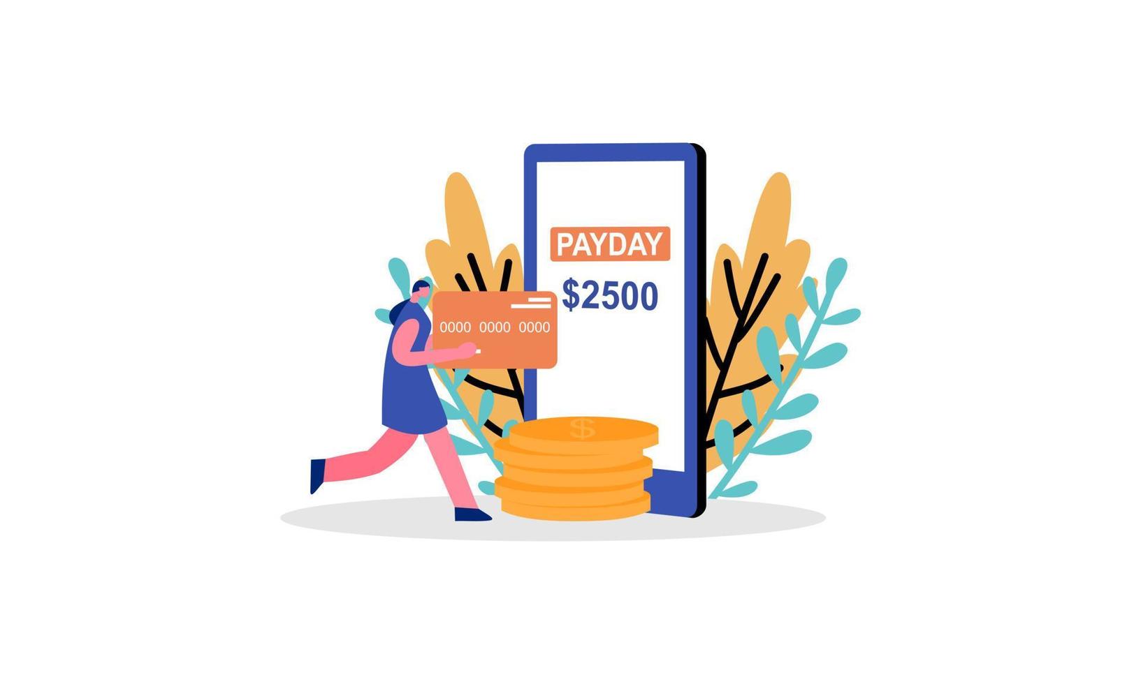 Payment day sale illustration concept vector