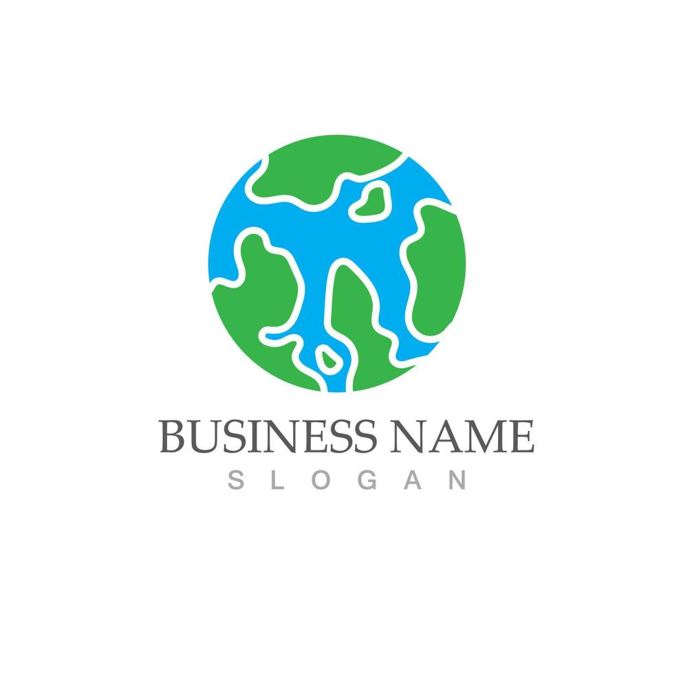 Globe logo vector design template