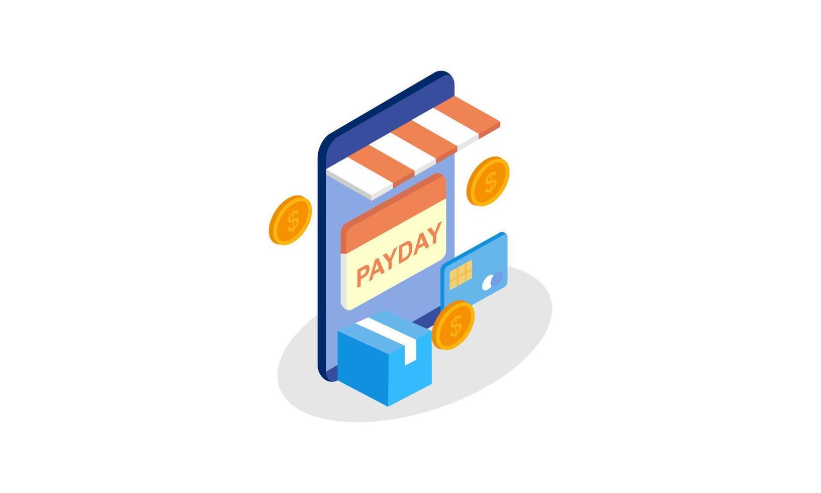 Payment day sale illustration concept vector