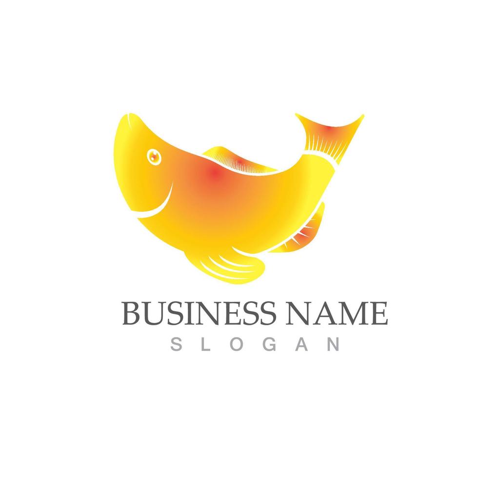 Fish logo template creative vector