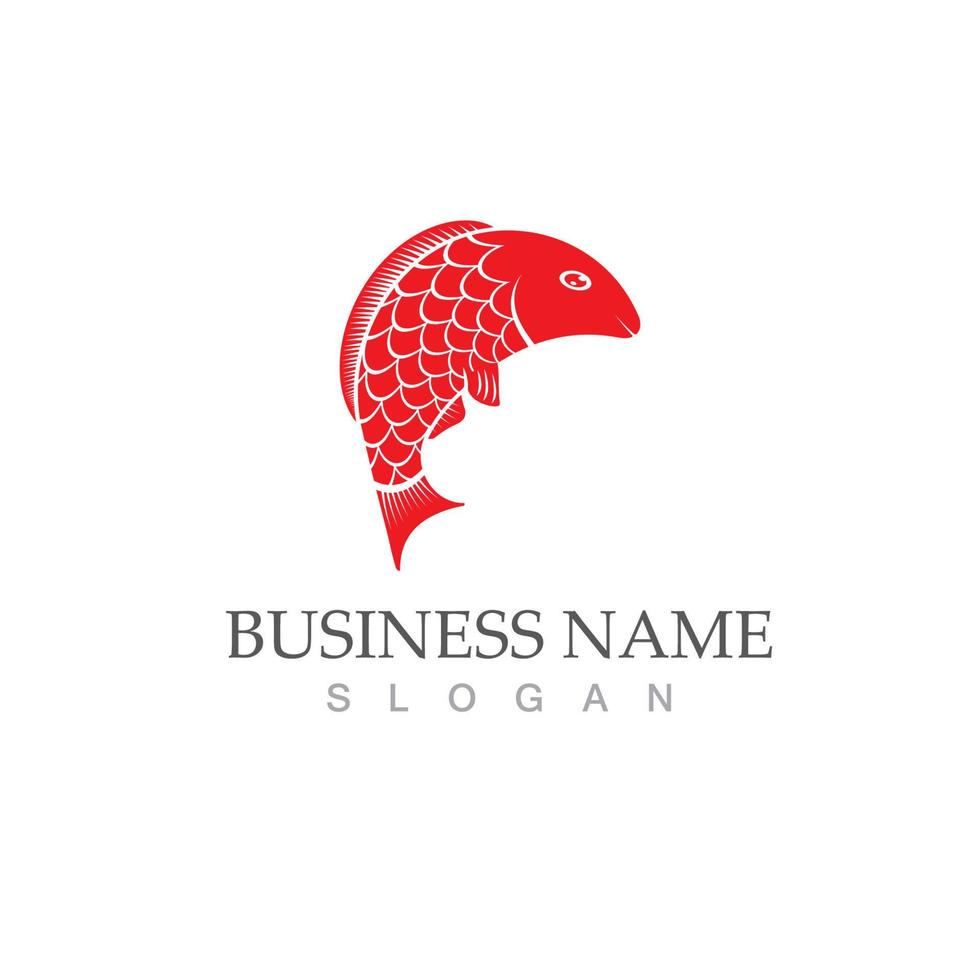 Fish logo template creative vector