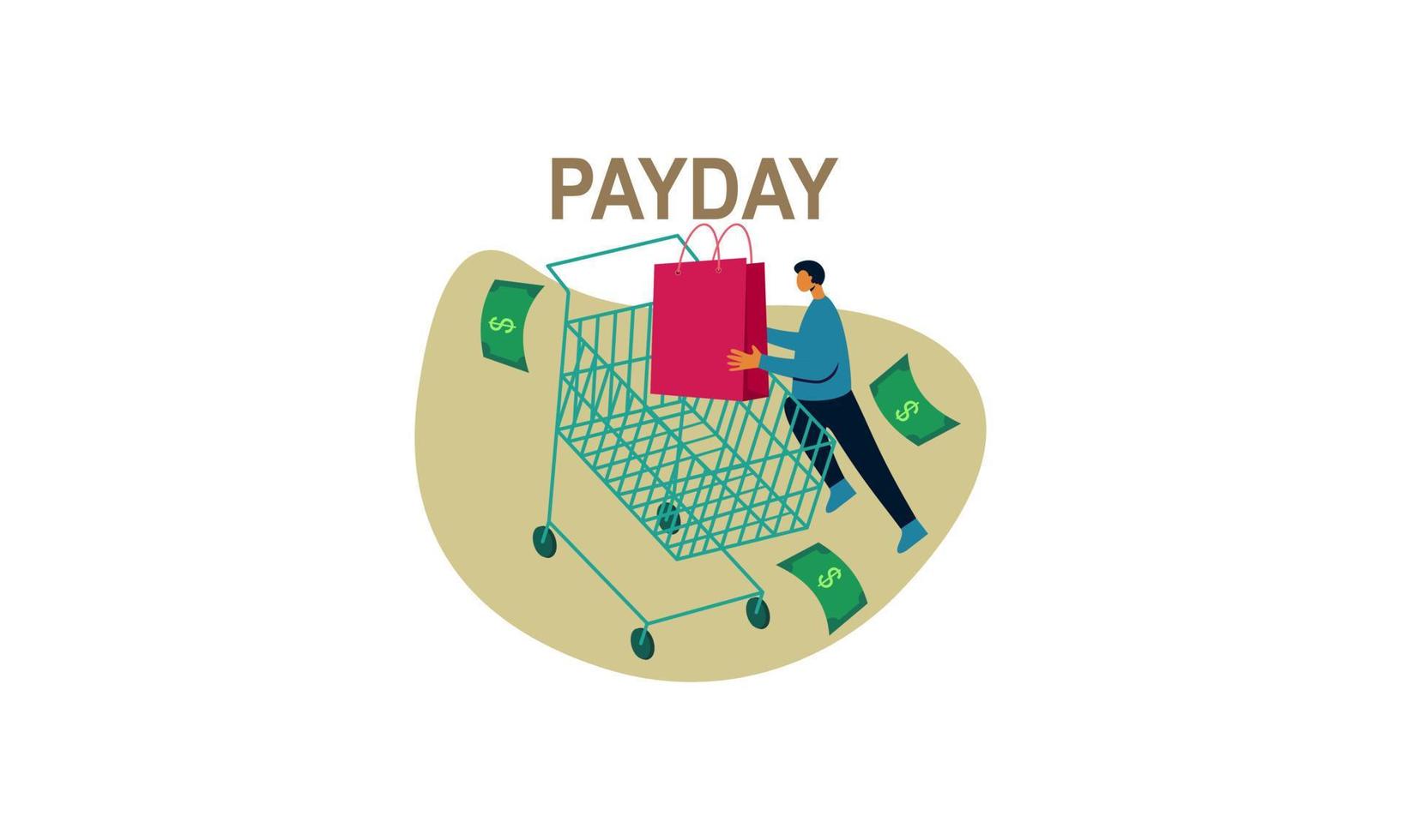 Payment day sale illustration concept vector