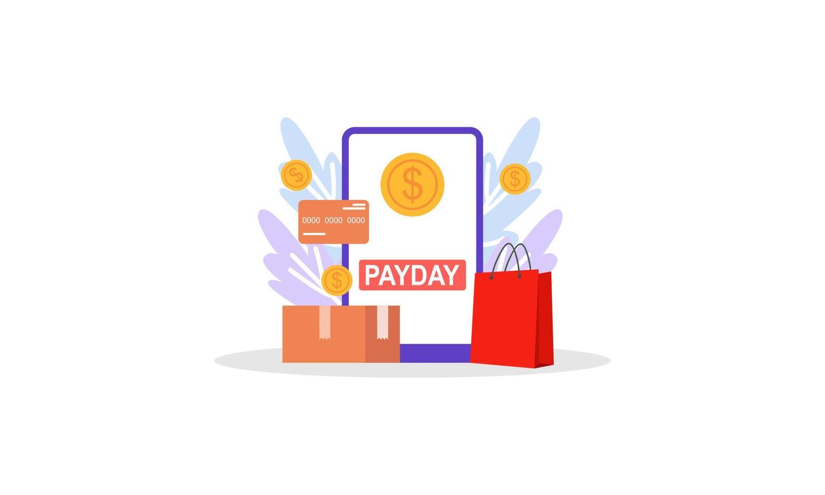 Payment day sale illustration concept vector