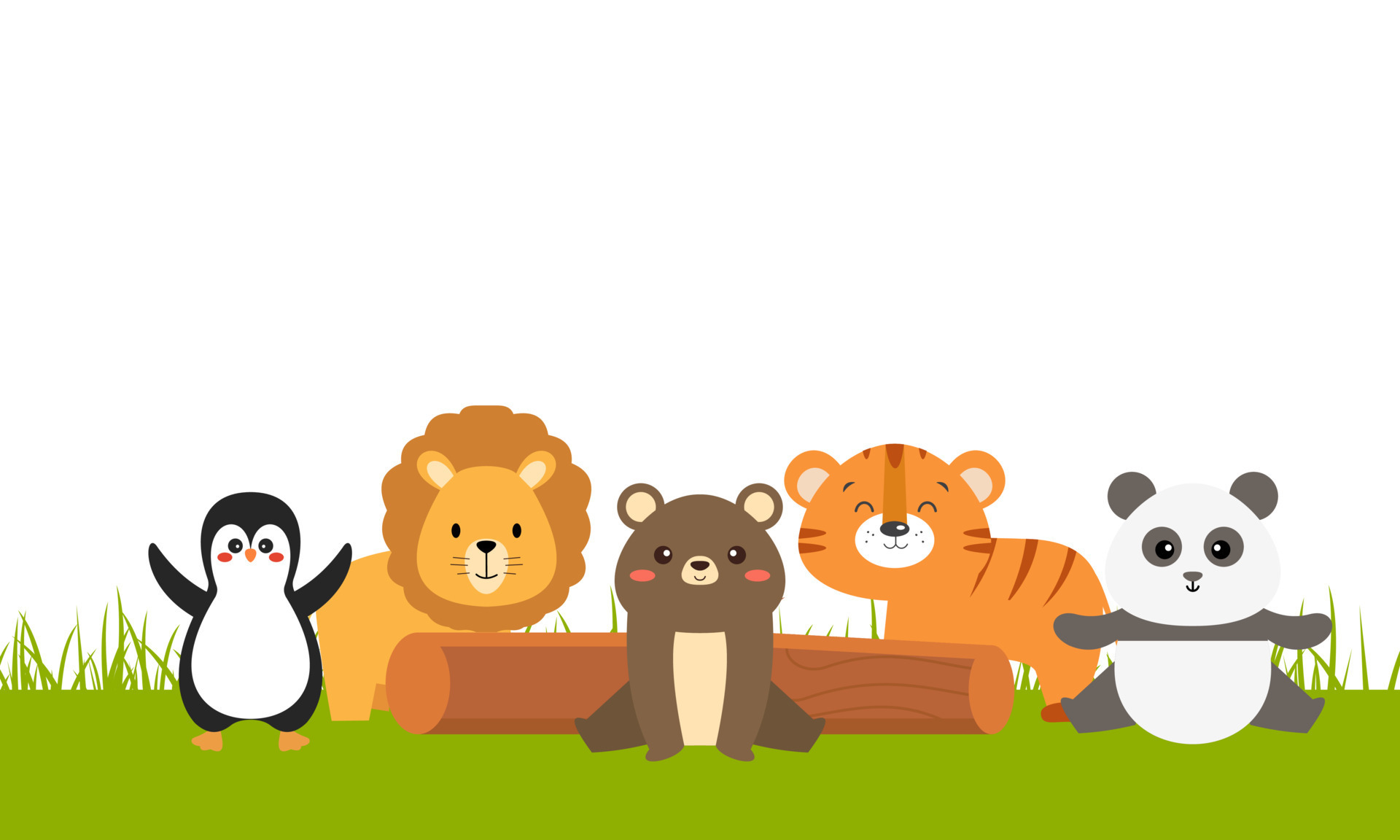 Cute jungle animals in cartoon style, wild animal, zoo designs for ...