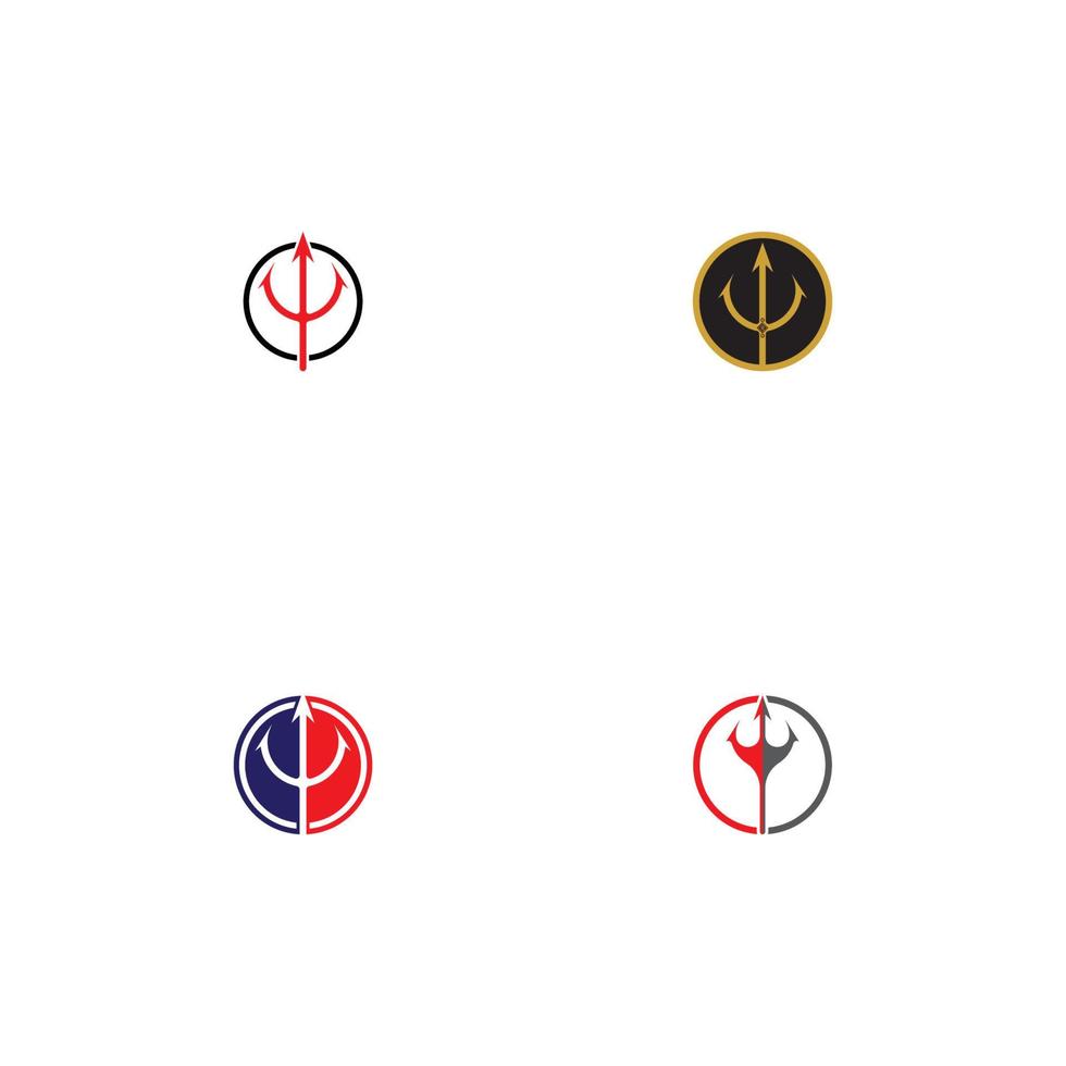 Trident logo template vector icon