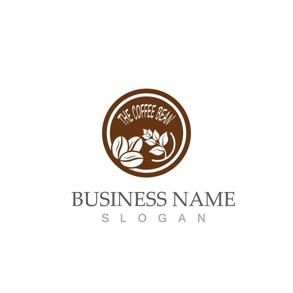 Coffee bean icon vector