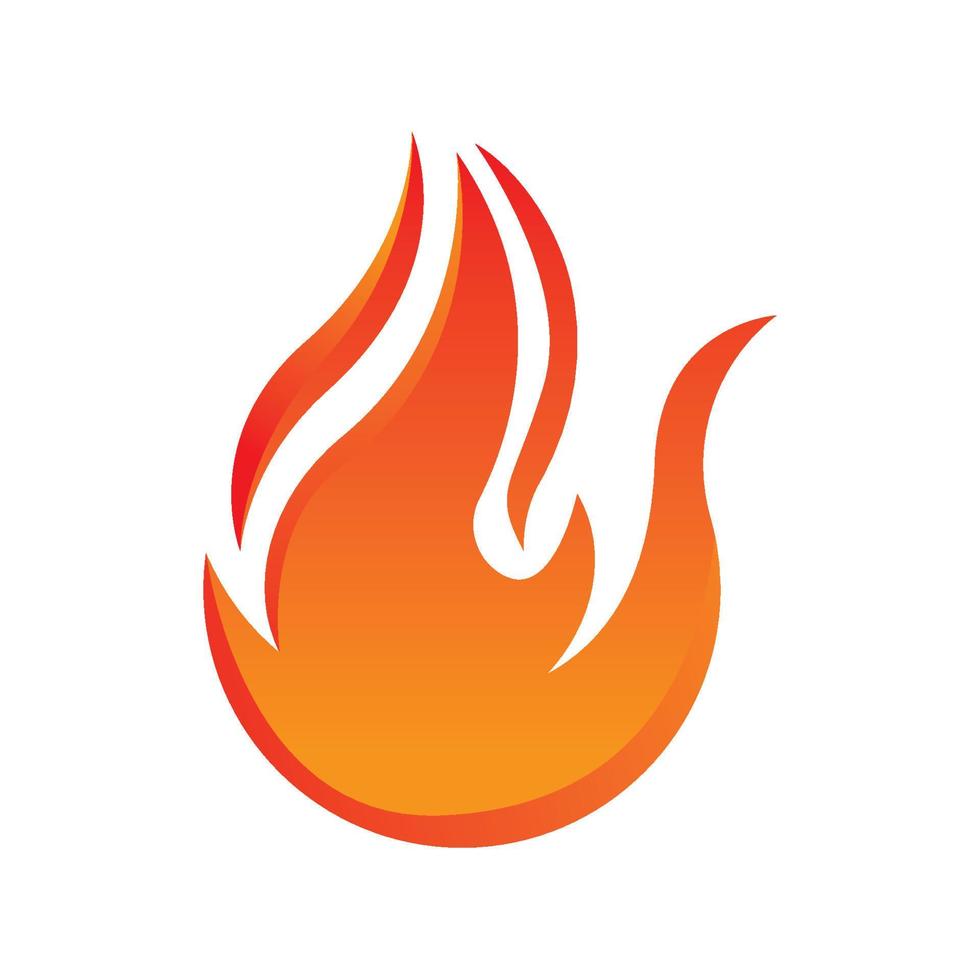 Fire logo design illustration and fire symbol vector