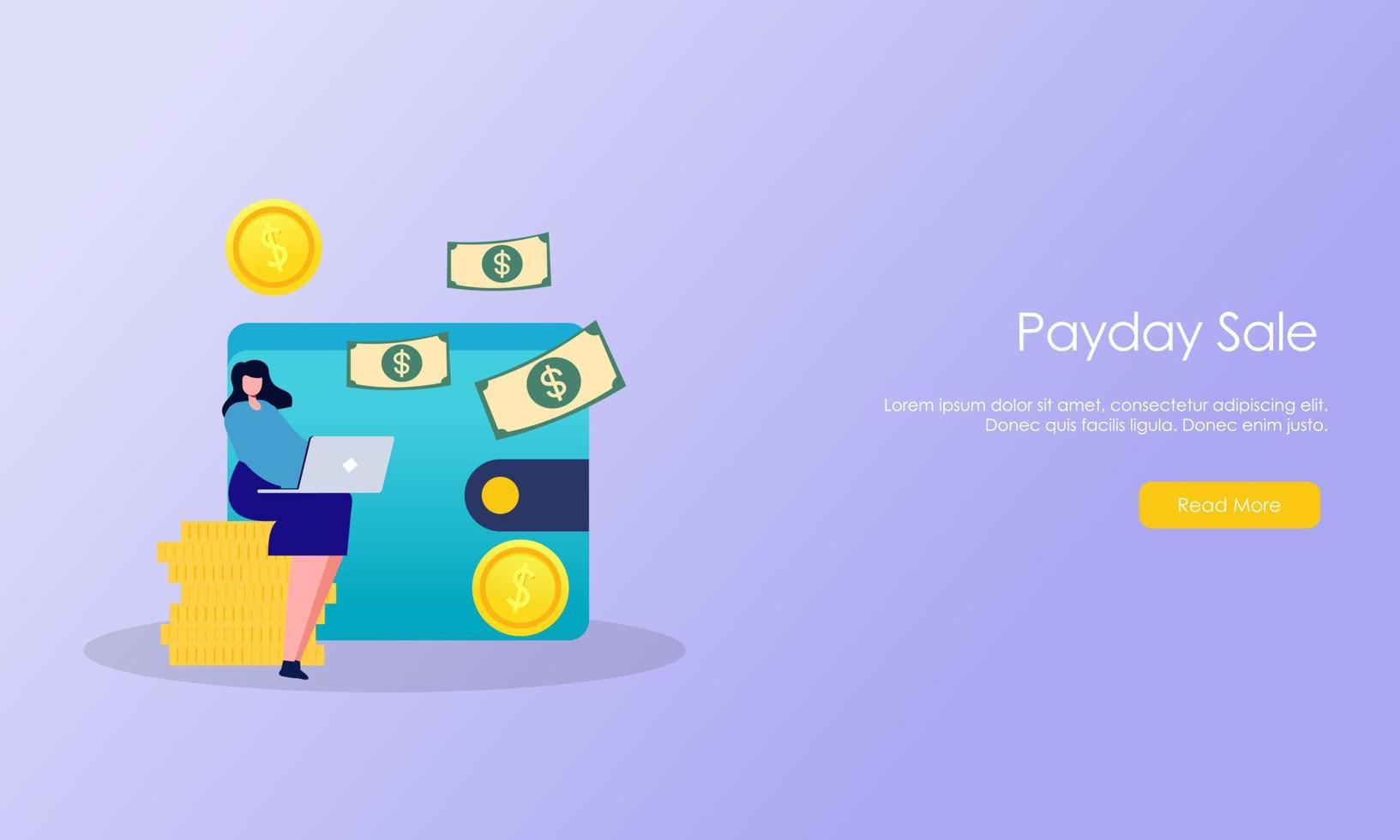 Payment day sale illustration concept vector