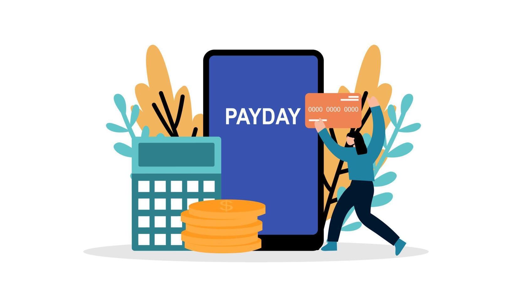 Payment day sale illustration concept vector