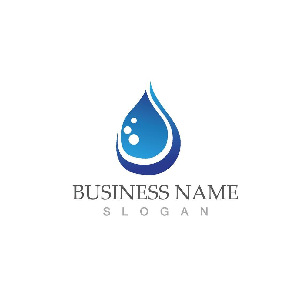 Water drop logo template vector