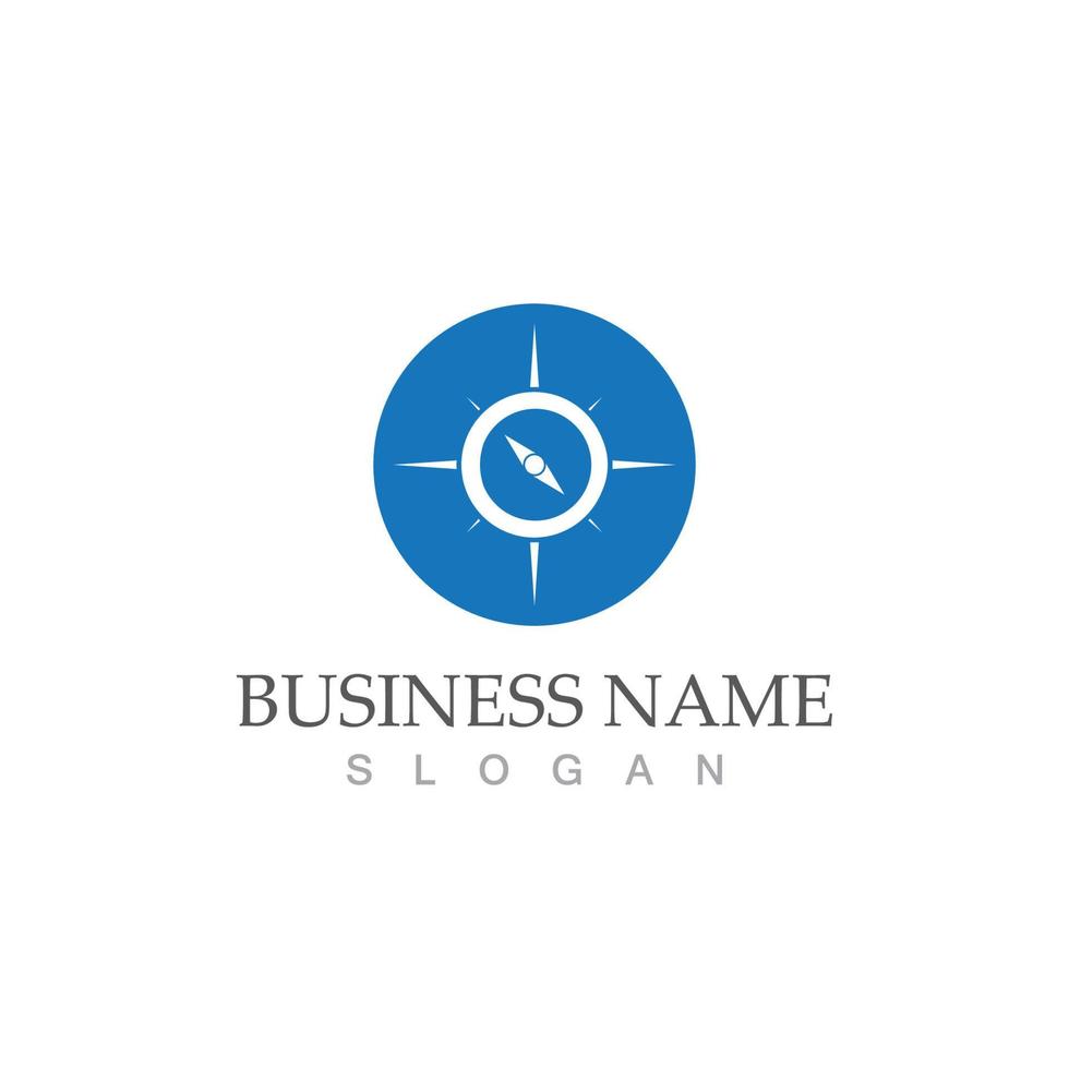 Compass logo template vector icon illustration