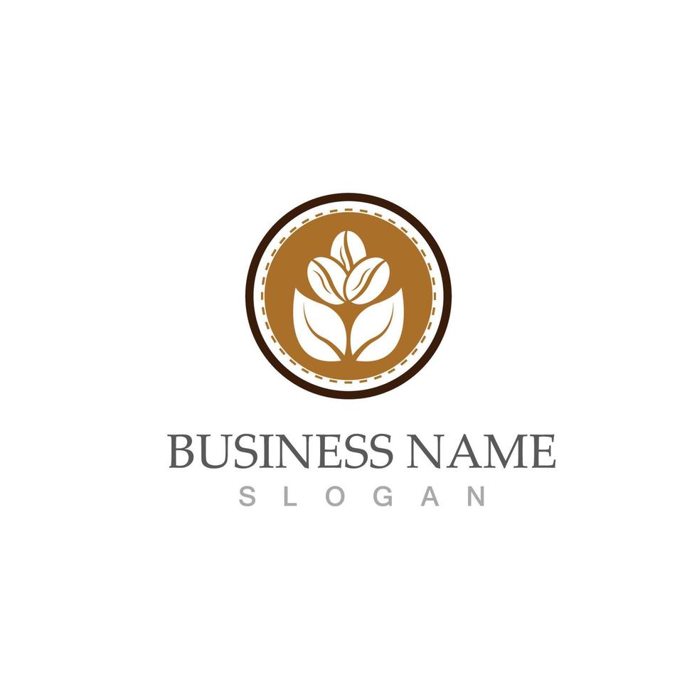 Coffee bean icon vector