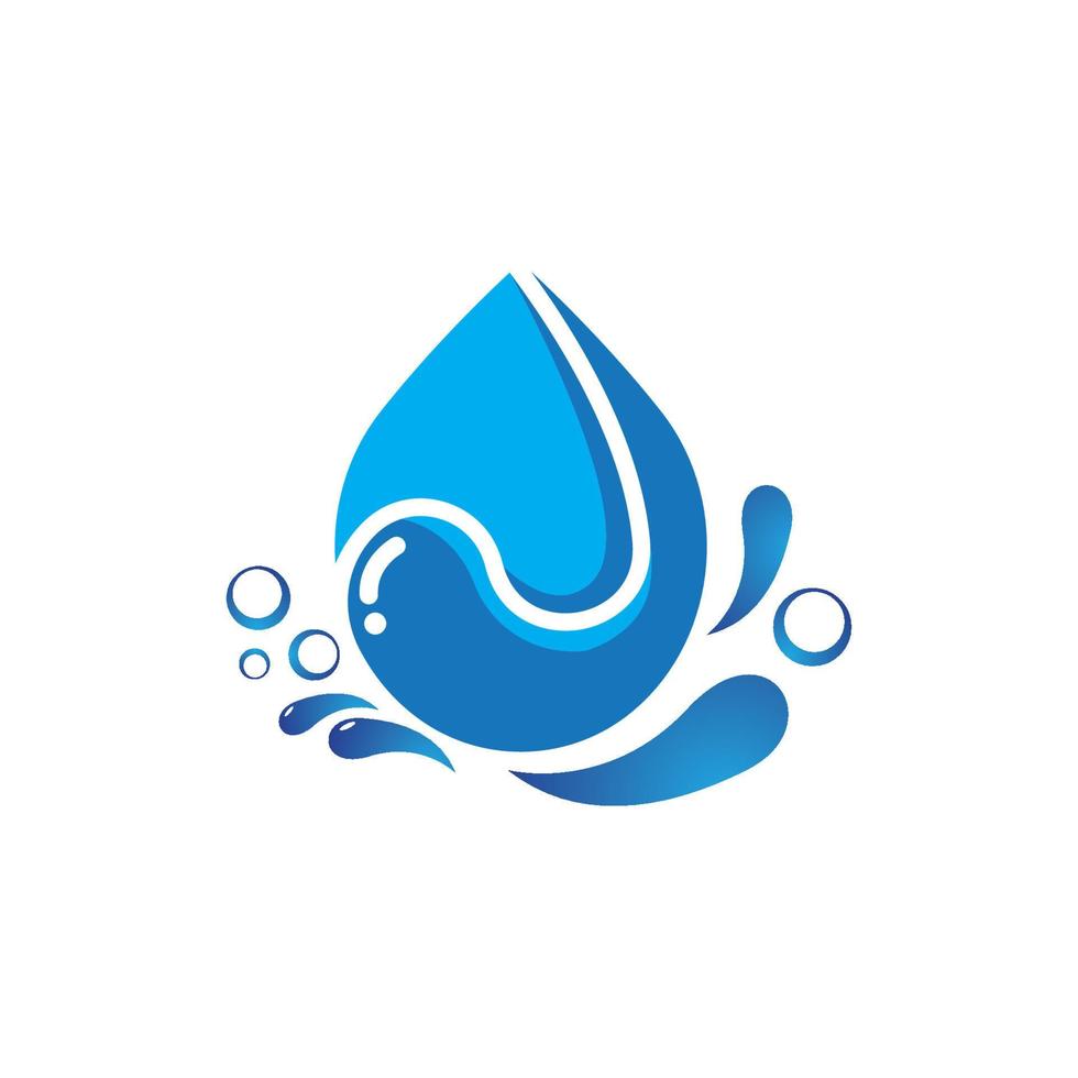 Water drop logo template vector