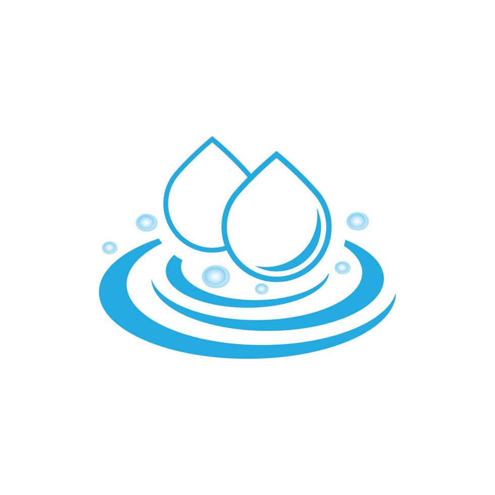 Water drop logo template vector