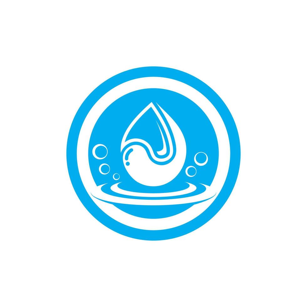 Water drop logo template vector