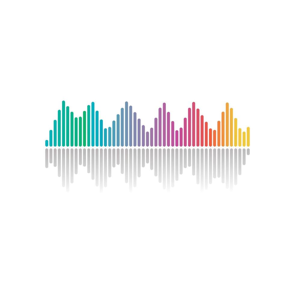 Sound waves vector illustration design