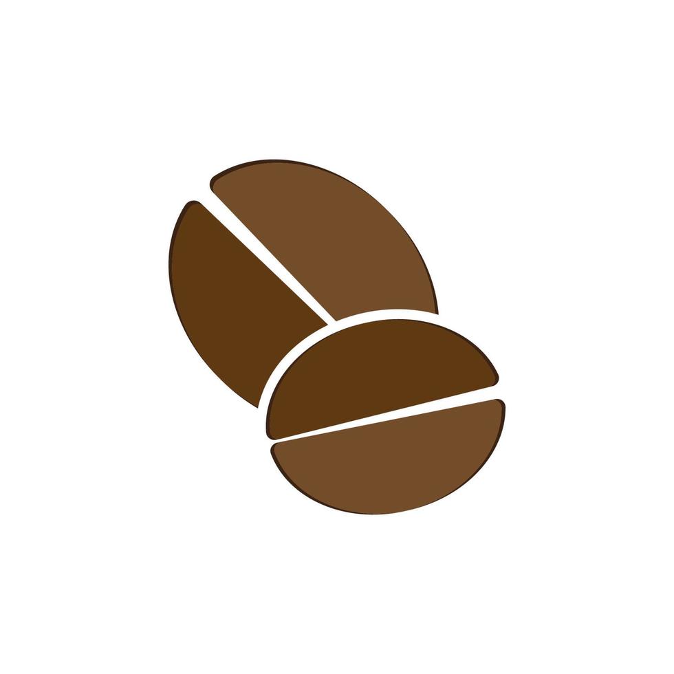Coffee bean icon vector