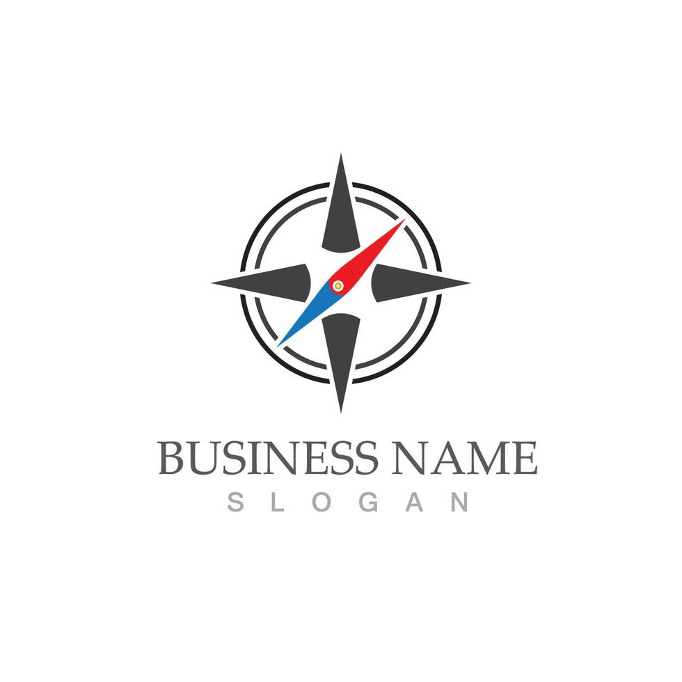 Compass logo template vector icon illustration