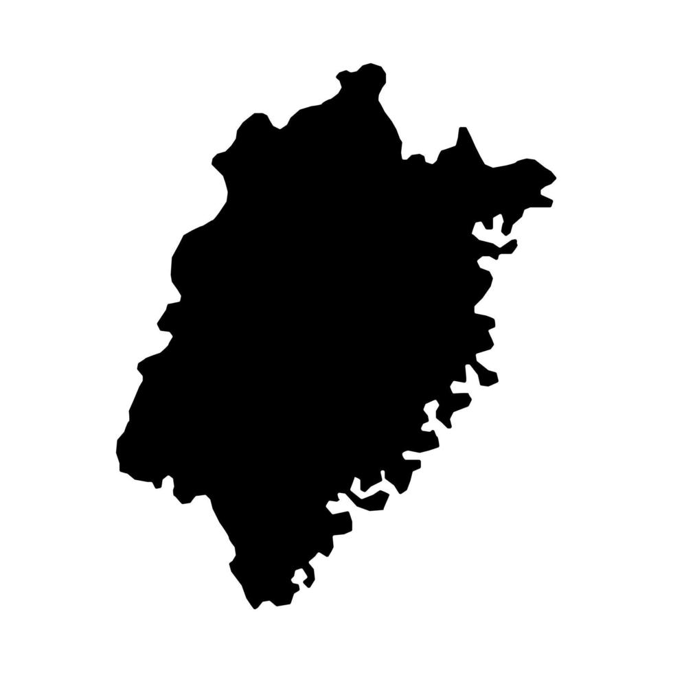 mapa de la provincia de fujian, divisiones administrativas de china. ilustración vectorial vector