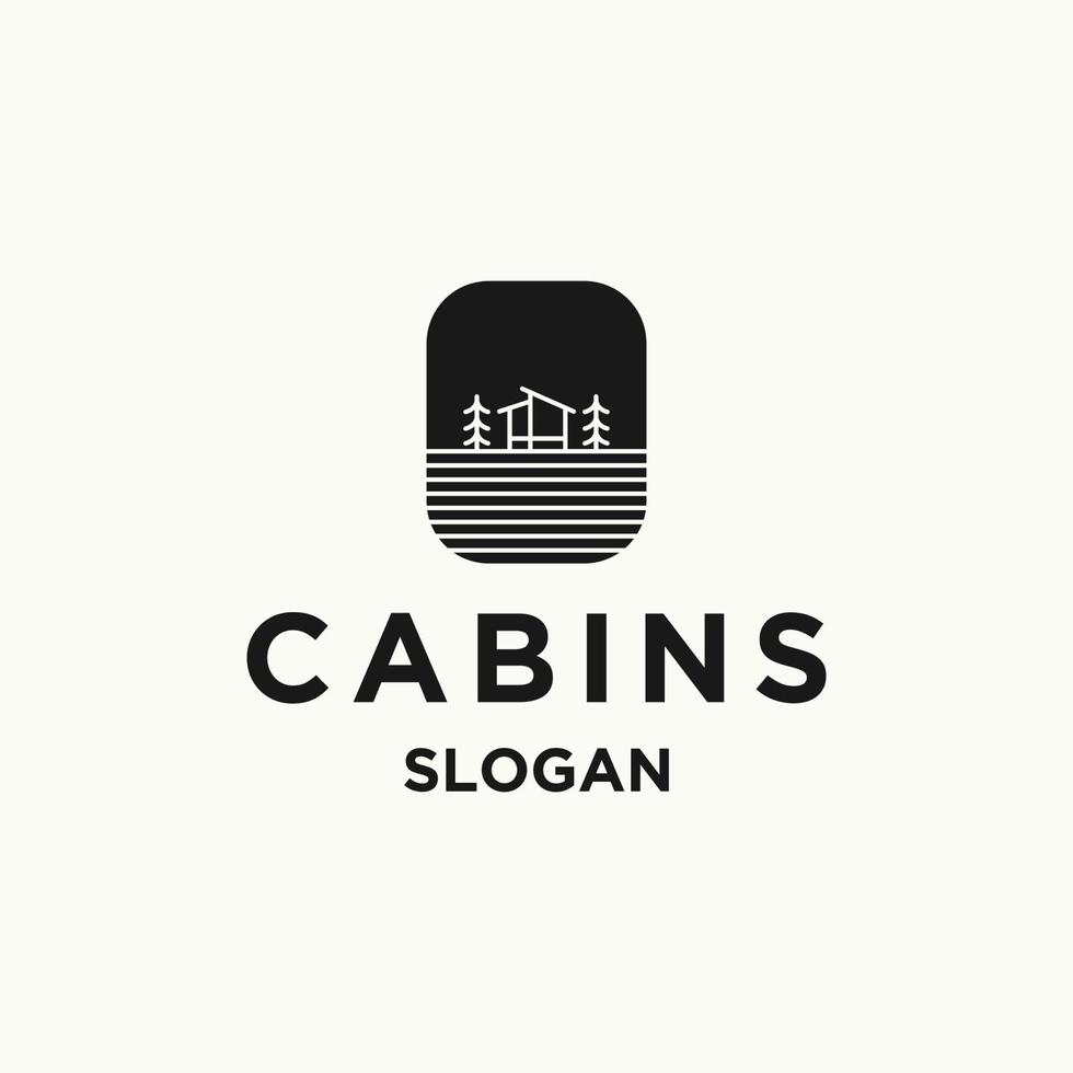 Cabins logo template vector illustration design