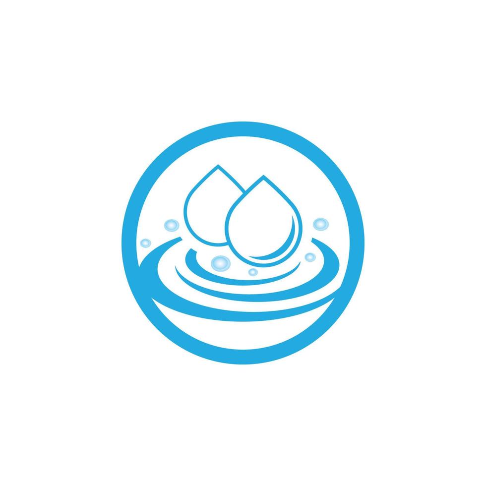 Water drop logo template vector