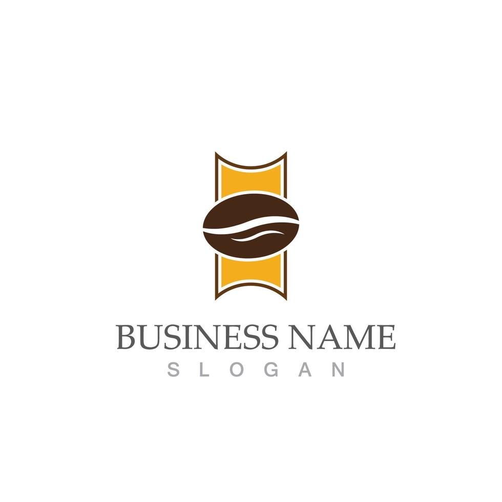 Coffee bean icon vector