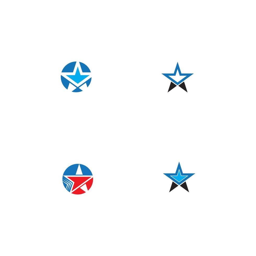 símbolo de vector de logotipo de estrella e ilustración de icono de plantilla
