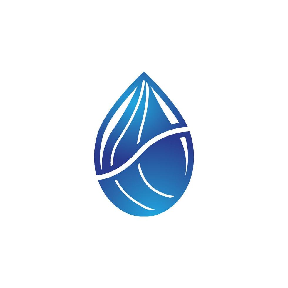 Water drop logo template vector
