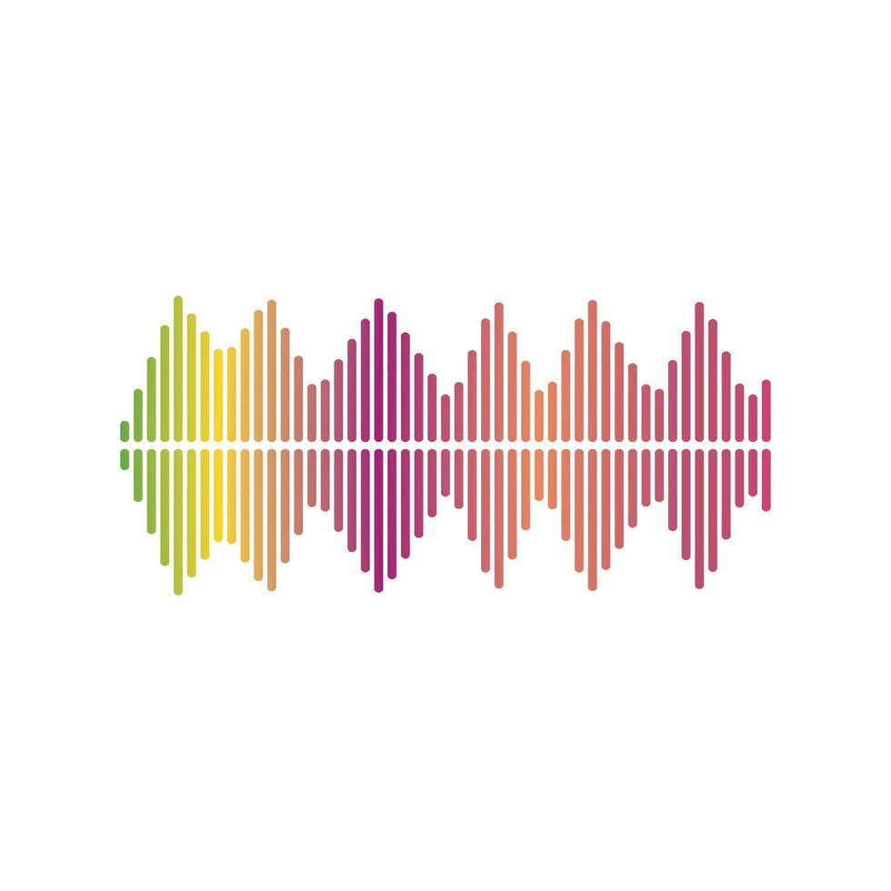 Sound waves vector illustration design
