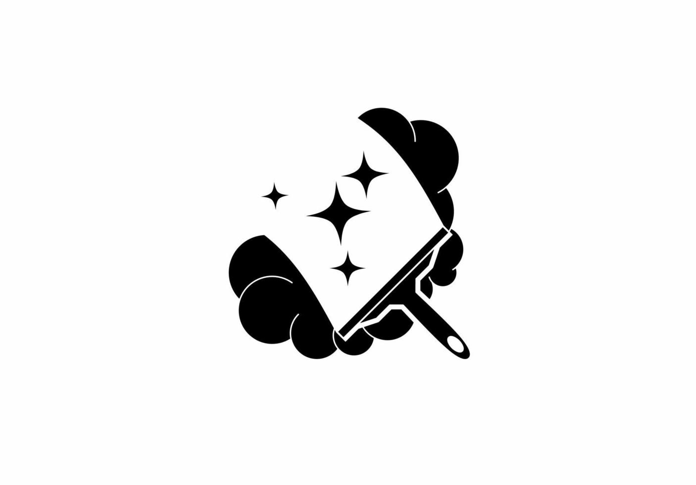 wiper spray cleaning service logo isolated on white background vector