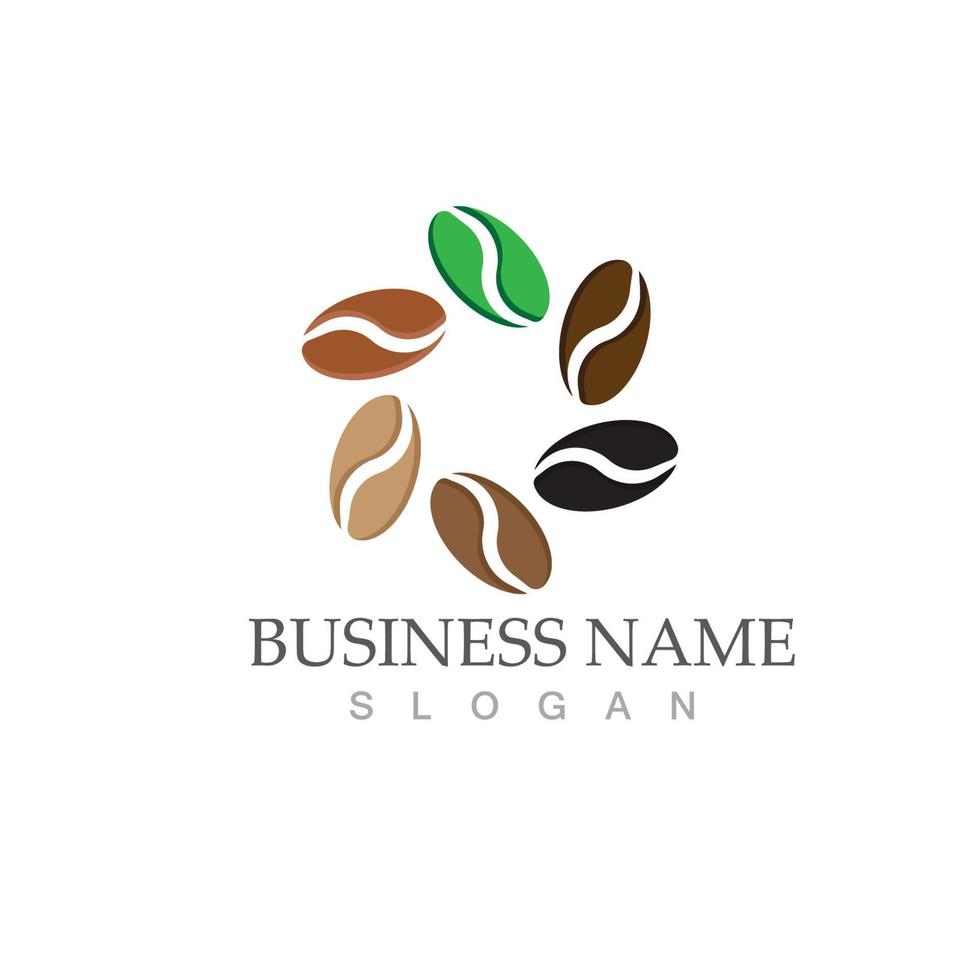 Coffee bean icon vector