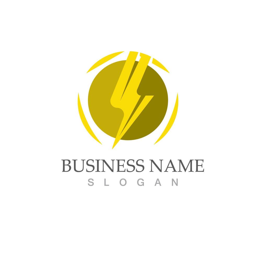 Flash thunderbolt logo template vector